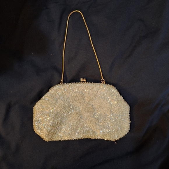 Made in British Hong Kong Vintage Glass Beaded Purse - Picture 2 of 7